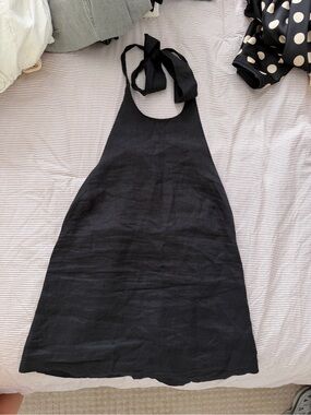 maeve linen asymmetrical halter top size small